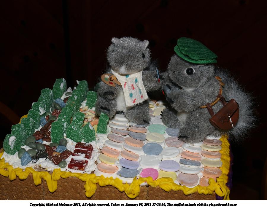 The stuffed animals visit the gingerbread house #2