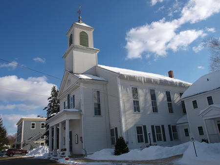 Harvard UCC church in the snow #2