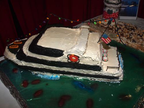 Boat and lighthouse gingerbread house #3