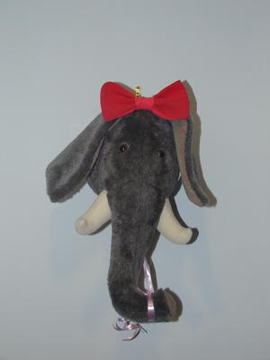 Stuffed elephant with bowtie