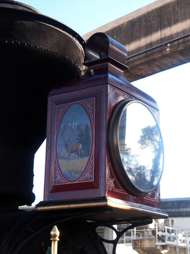 Detail on the train lamp