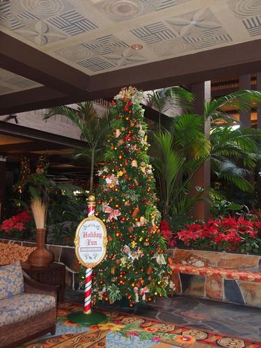 Christmas tree at the Polynesian hotel