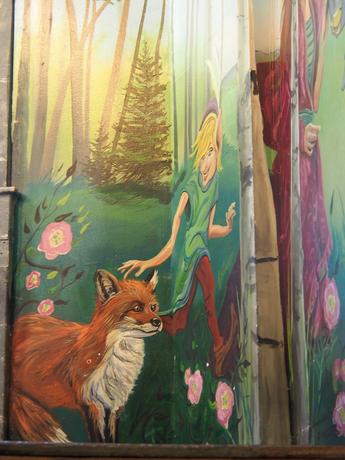 Mural in a toy store