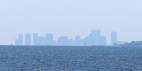 Boston in the distance