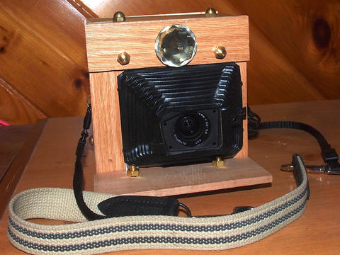 Front of the small steampunk camera