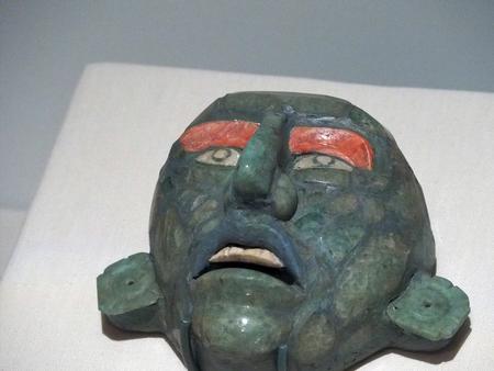 Mayan head carving