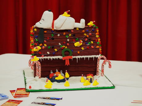 Snoopy gingerbread house
