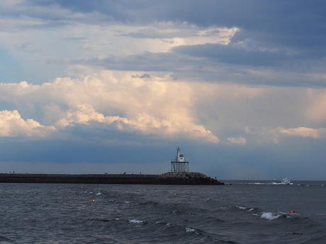 Lighthouse and clouds