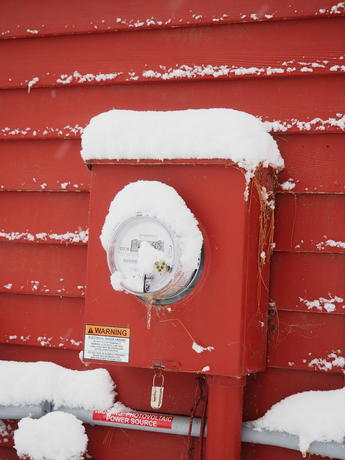 Meter in the snow
