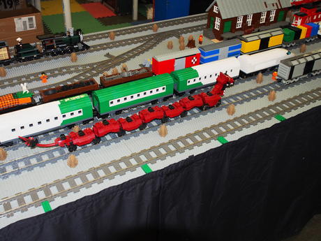 Lego railroad dragon train