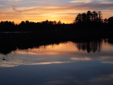 Sunset over Spectacle Pond, Ayer, Massachusetts #2