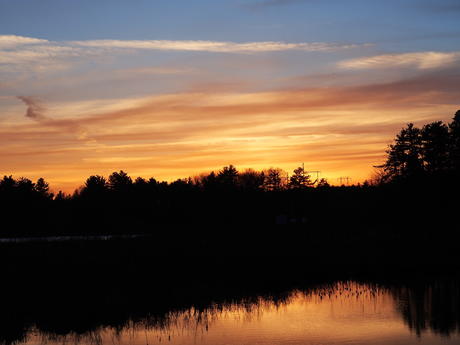 Sunset over Spectacle Pond, Ayer, Massachusetts #3