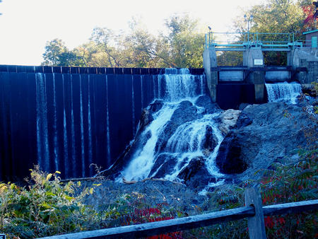 Dam waterfall