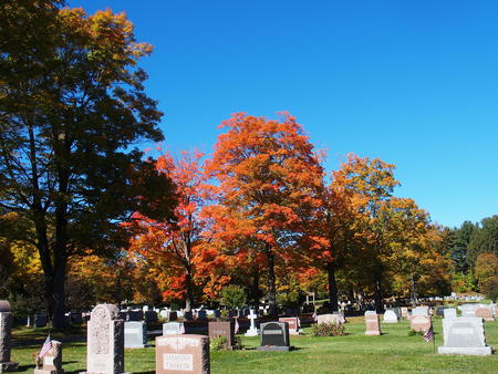West Parish Cemetery, Anover, MA in fall #11