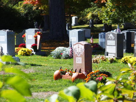 West Parish Cemetery, Anover, MA in fall #13