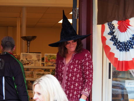 Adult with witch's hat