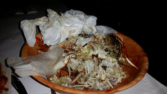 After eating Maryland style steamed crabs