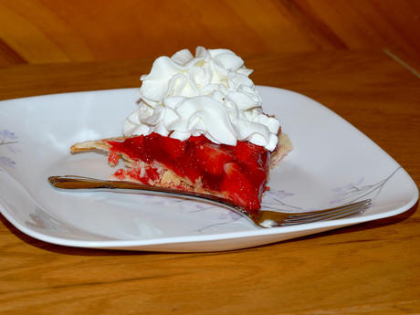 Fresh strawberry pie, yum!