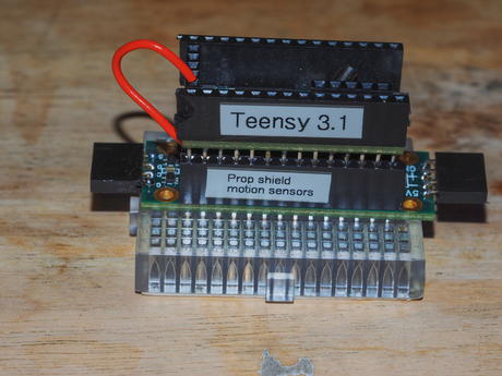 Teensy 3.1, motion prop shield with stacking headers