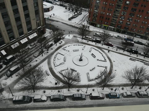 Snow at the Park Plaza