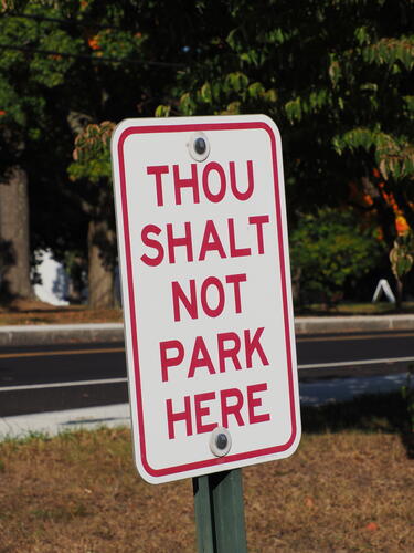 Really, really don't park here.