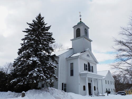Congregational Church of Harvard, MA in winter #2