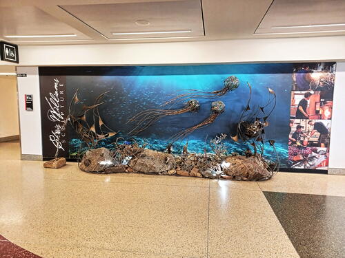 Logan airport sea sculpture