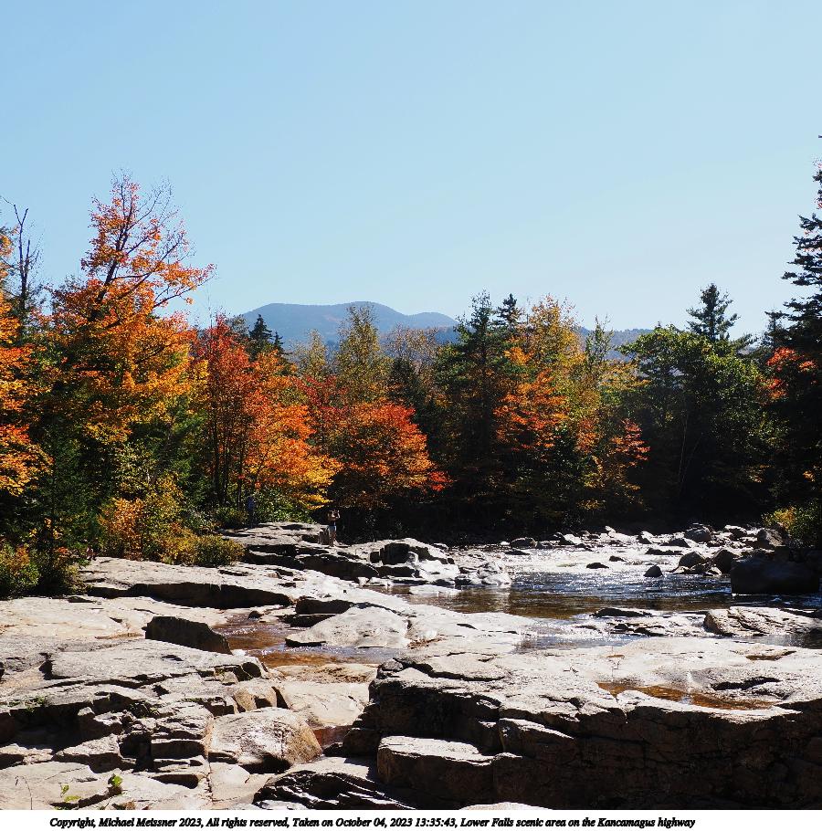 Lower Falls scenic area on the Kancamagus highway
