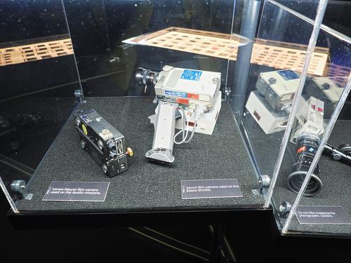 16mm cameras used on the Apollo (left) and Space Shuttle (right) missions