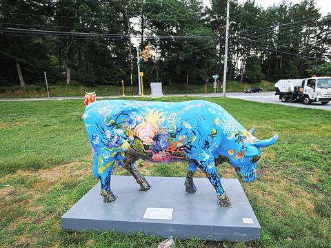 Acton cow sculpture: Cosmic Blossom