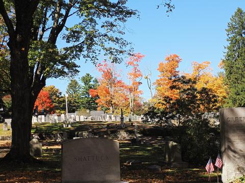 Fall leaves at the West Parish Garden Cemetery #3