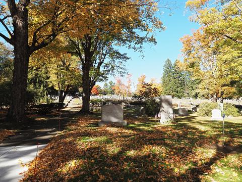 Fall leaves at the West Parish Garden Cemetery #8