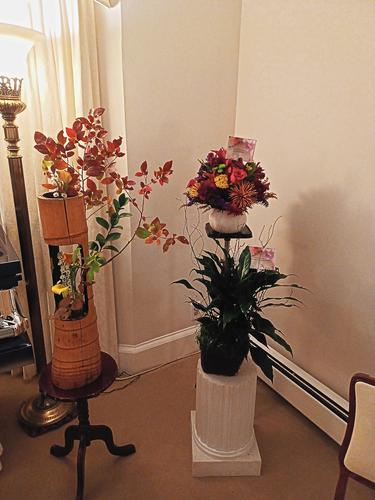 Flower arrangement at Alan Kenney's wake