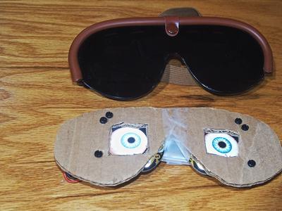 Front of the steampunk goggles