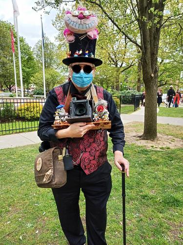 My costume at Watch City steampunk festival, May 11, 2024