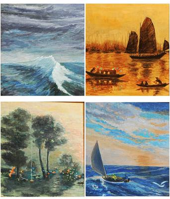 Montage of the 1850s paintings