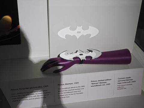 Mirrored Batman logo wrist cuff, 1989