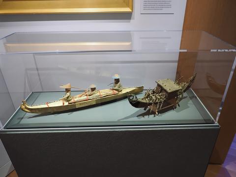 Models of ships from Pacific islanders