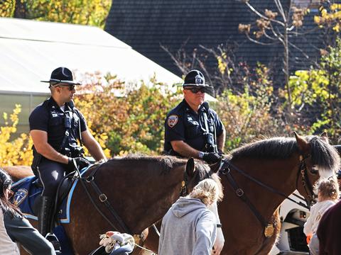 Police on clysdales