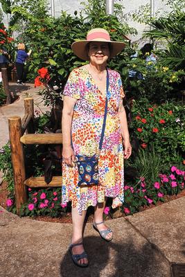 Liz at the EPCOT butterfly exhibit #2