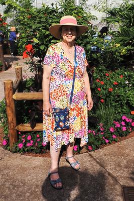 Liz at the EPCOT butterfly exhibit #3