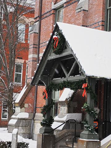 Ayer town hall in winter #2