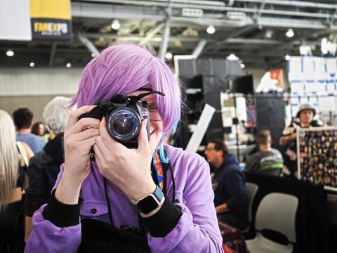 Having my photo taken
