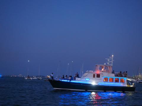 Boat in Boston harbor