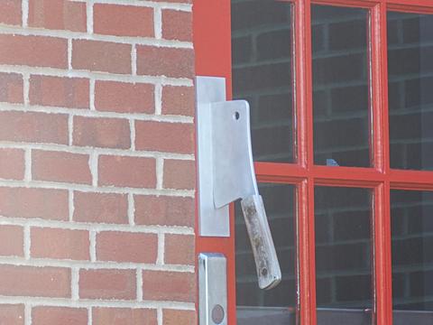Door handle for the Smoke Shop BBQ
