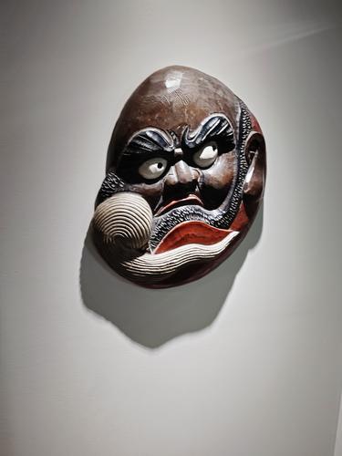 Japanese mask at the Fresco at the Gardens in Rockport, Illinois