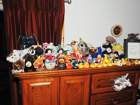 My stuffed animals arranged by our cleaner Anna #2