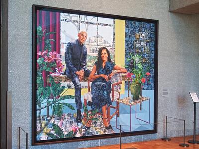 Barak and Michelle Obama portrait