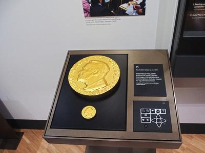 Nobel peace prize exhibit