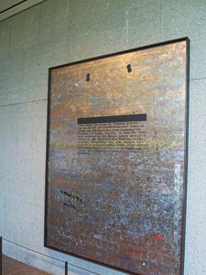 Freedom riders placard